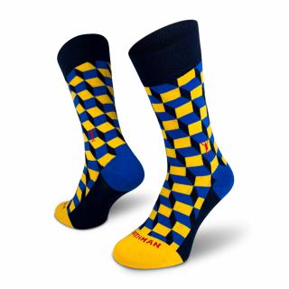 Kubrik  Veselé Bavlněné Ponožky Barva: Žlutá, Velikost: 38-41
