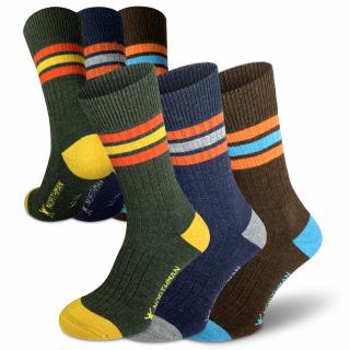 Larvik Merino 3-Pack  Turistické Merino Ponožky (sada) Barva: Mix barev, Velikost: 36-38