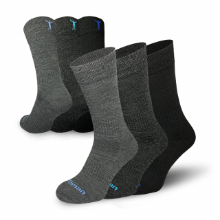 Merino 3-Pack  Turistické Merino Ponožky  (sada) Barva: Černá, Velikost: 34-35