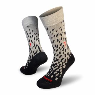Mozaika  Veselé Bavlněné Ponožky Barva: Světle šedá, Velikost: 38-41