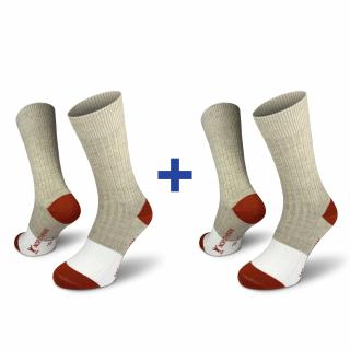 Narvik Merino 2-Pack  Společenské Merino Ponožky (Sada) Barva: Béžová, Velikost: 36-38