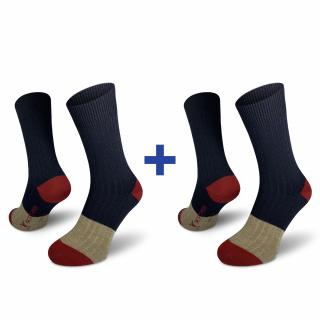Narvik Merino 2-Pack  Společenské Merino Ponožky (Sada) Barva: Půlnoční, Velikost: 36-38
