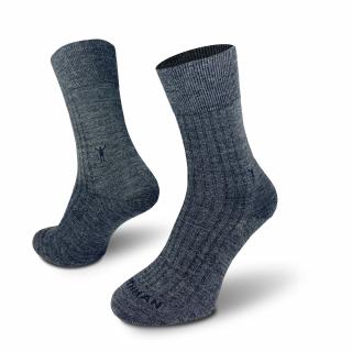 Odin Merino  Společenské Merino Ponožky Barva: Tmavě šedá, Velikost: 36-38