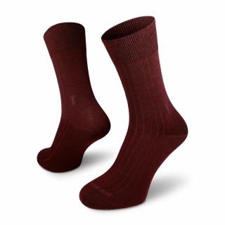 Odin Merino  Společenské Merino Ponožky Barva: Vínová, Velikost: 42-44