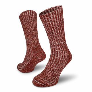 Perun  Turistické/Domácí  Merino Ponožky Barva: Červená, Velikost: 39-41
