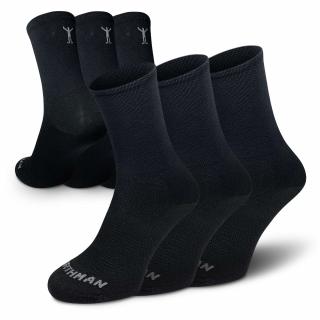 Proloq 3-Pack  Cyklistické Coolmaxové Ponožky (Sada) Barva: Černá, Velikost: 42-44