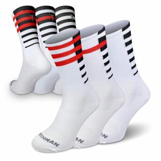 Rider 3-Pack  Cyklistické Coolmaxové Ponožky (Sada) Barva: Bílá, Velikost: 36-38