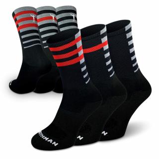 Rider 3-Pack  Cyklistické Coolmaxové Ponožky (Sada) Barva: Černá, Velikost: 36-38