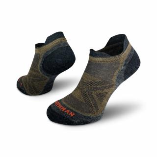 Run Merino PRO low  Profesionální Běžecké Merino Ponožky Barva: Hnědá, Velikost: 39-41