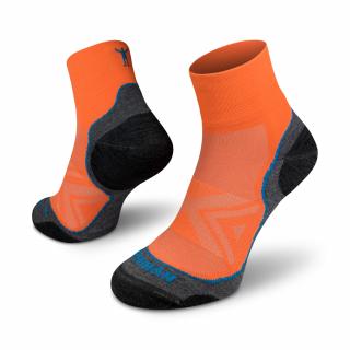 Run Silver PRO mid  Antibakteriální Kotníkové Ponožky Barva: Oranžová, Velikost: 36-38