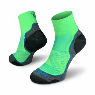 Run Silver PRO mid  Antibakteriální Kotníkové Ponožky Barva: Zelená, Velikost: 36-38