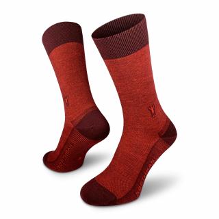 Skagen Merino  Společenské Merino Ponožky Barva: Červená, Velikost: 36-38