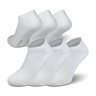 Summer Merino 3-PACK  Bílé Kotníkové Merino Ponožky Velikost: 36-38