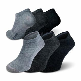 Summer Merino 3-PACK  Kotníkové Merino Ponožky Barva: Světle šedá, Velikost: 36-38