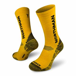 Veles merino  Turistické Merino Ponožky Barva: Žlutá, Velikost: 36-41