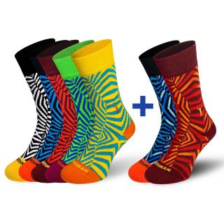 Zebra 5+2  Veselé Bavlněné Ponožky (Sada) Barva: Mix barev, Velikost: 38-41
