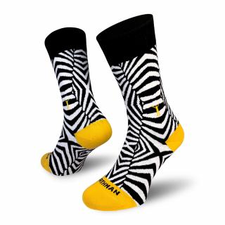 Zebra  Veselé Bavlněné Ponožky Barva: Černá, Velikost: 38-41