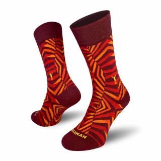 Zebra  Veselé Bavlněné Ponožky Barva: Oranžová, Velikost: 42-45