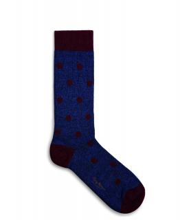 CERCLES 3/4 ponožky M115281 Barva: 4572 - bordeaux vinaccia modrý melír s bordó kroužky, Velikost: 38-40 (IT 10)
