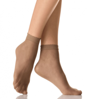 LYCRA 20 ponožky 085OM, 2 páry Barva: 0661 - beige naturel přirozená tělová světlejší, Velikost: UNI (36-41)