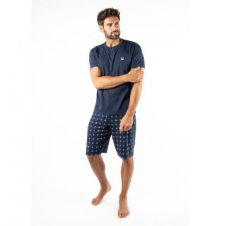 Pánské letní pyžamo FILA FPS1059 Barva: 321 - navy tmavomodrá, Velikost: XL