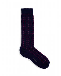 POINTS 3/4 ponožky M115278 Barva: 1255 - blu tmavě modrá s červenými puntíky, Velikost: 41-43 (IT 11)