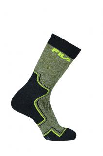 Ponožky FILA TREKKING UNISEX F1676 Barva: 105 - yellow fluo žlutozelená, Velikost: 39-42