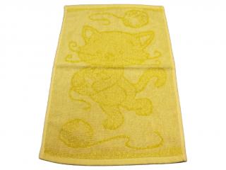 Obrázkový dětský ručník pro mateřské školy 30x50 cm - Sluníčko žluté