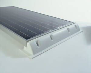 Rovný profil 55 cm - bílý / 2 kusy (Držák solárního panelu)