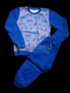 Dětské pyžamko auta středně modré (Dětské pyžamko auta středně modré)