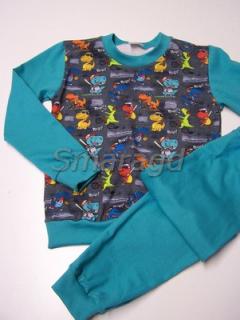 Dětské pyžamko Dinosauříci s tyrkysovou (Dětské pyžamko Dinosauříci s tyrkysovou)