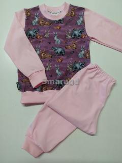 Dětské pyžamko Lesní zvířátka s růžovou (Dětské pyžamko Lesní zvířátka s růžovou)
