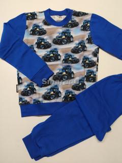 Dětské pyžamko Traktor modrožlutý v kombinaci  s modrou (Dětské pyžamo Traktor modrožlutý v kombinaci s modrou)