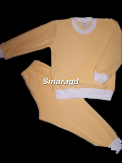 Dětské pyžamo elastické froté - meruňková (Dětské pyžamo elastické froté - meruňková)