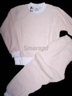 Dětské pyžamo elastické froté - smetanové (Dětské pyžamo elastické froté - smetanové)