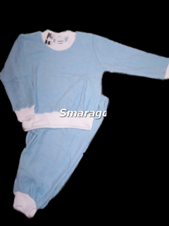 Dětské pyžamo elastické froté - sv. modré (Dětské pyžamo elastické froté - sv. modré)