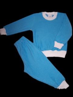 Dětské pyžamo elastické froté - tyrkysové (Dětské pyžamo elastické froté - tyrkysové)