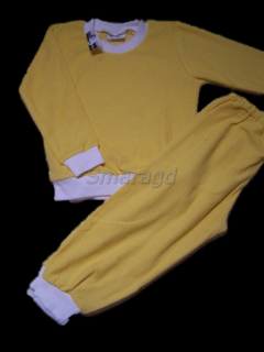 Dětské pyžamo elastické froté - žluté (Dětské pyžamo elastické froté - žluté)