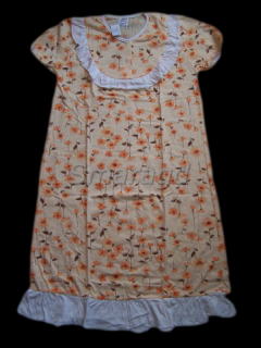 Noční košilka Květy  meruňková kr. rukáv (Noční košilka Květy  meruňková kr. rukáv)