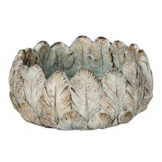 Kameninový květináč/pítko  Peříčka  - 20 cm