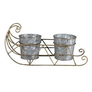 Kovové květináče  Sáňky  - 36 cm
