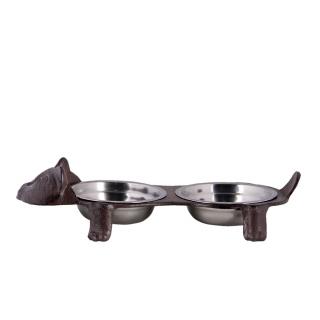 Litinový stojan na misky pro psy - 42 cm