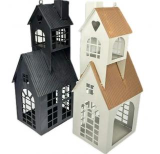 Plechový domek - 45 cm - bílý