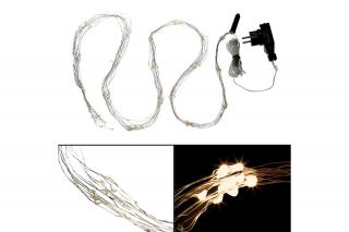 Řetěz s LED světýlky - teplá bílá - 2 m