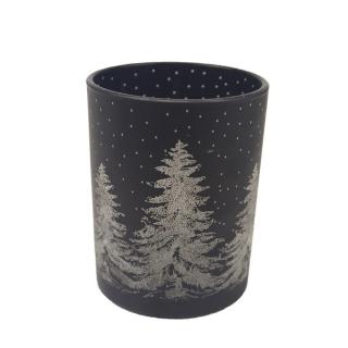 Skleněný svícen - 12 cm