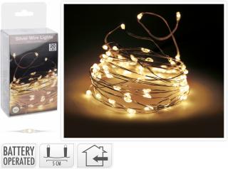 Světelný řetěz 100 cm, 20 LED - teplé bílé světlo