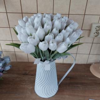 Umělý tulipán - bílý