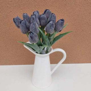 Umělý tulipán - černý - morušový