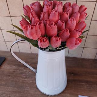 Umělý tulipán - červený