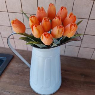 Umělý tulipán - ohnivý